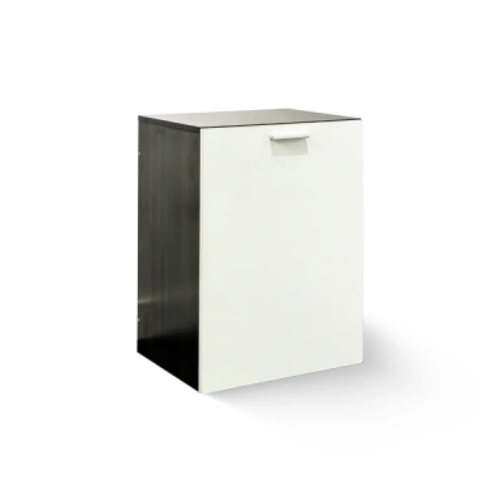 Flexi Fold  Table With Cabinet (Black & White) ST01FL