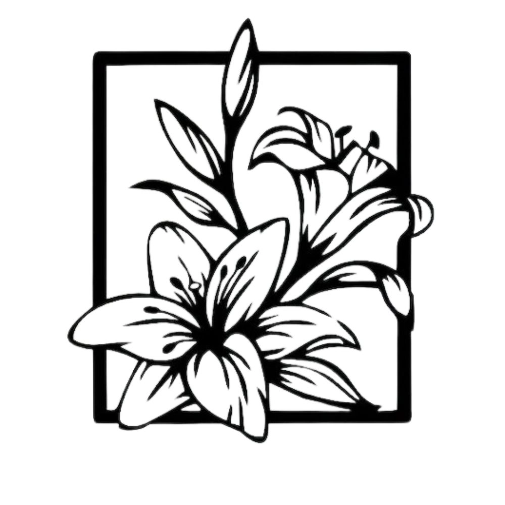 Lily Flower Metal Wall Decor (WD114)