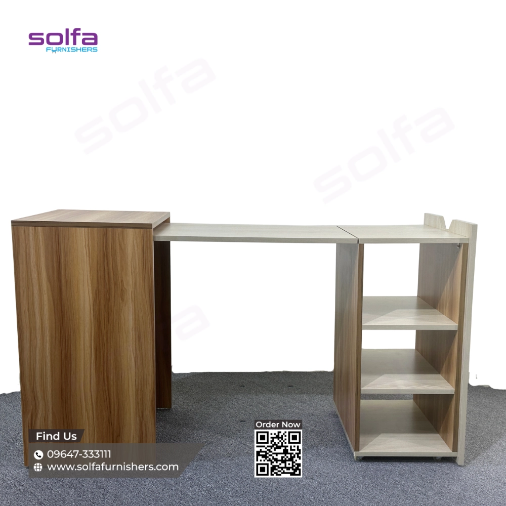 Flexi Fold  Table With Cabinet (Wooden) ST02FL